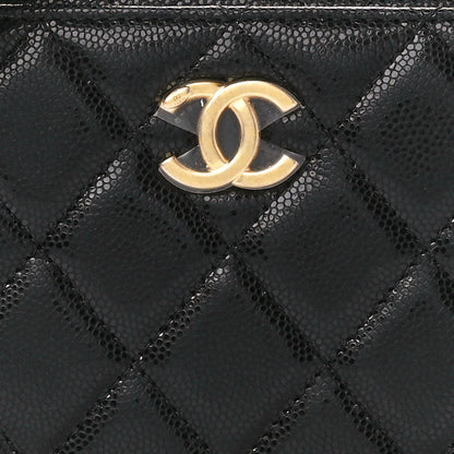 Chanel Caviar Quilted Twist Your Buttons Clutch With Chain Black 9 of 11