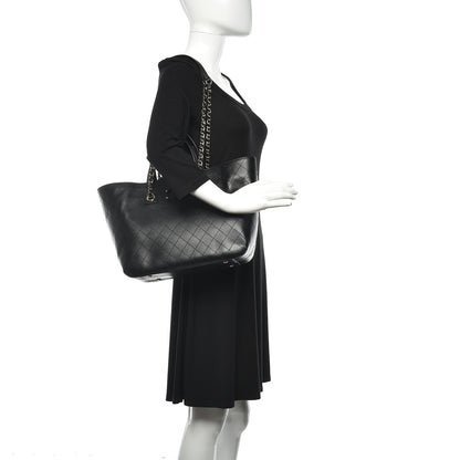 Chanel Calfskin Stitched Shopping Tote Black 2 of 11