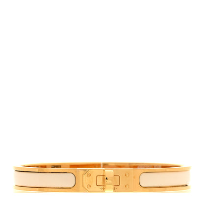 Hermes Enamel Mini Clic Kelly Bracelet GM Creme 1 of 5