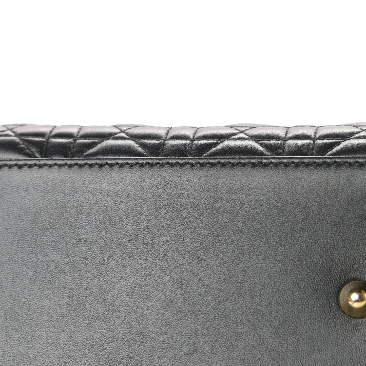 Lambskin Cannage Large Lady Dior Black