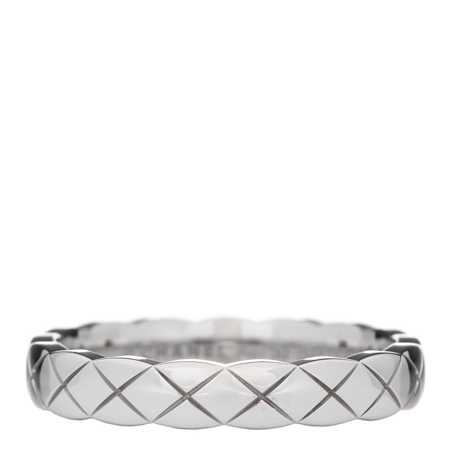 Chanel 18K White Gold Mini Coco Crush Ring 50 5.25 1 of 6