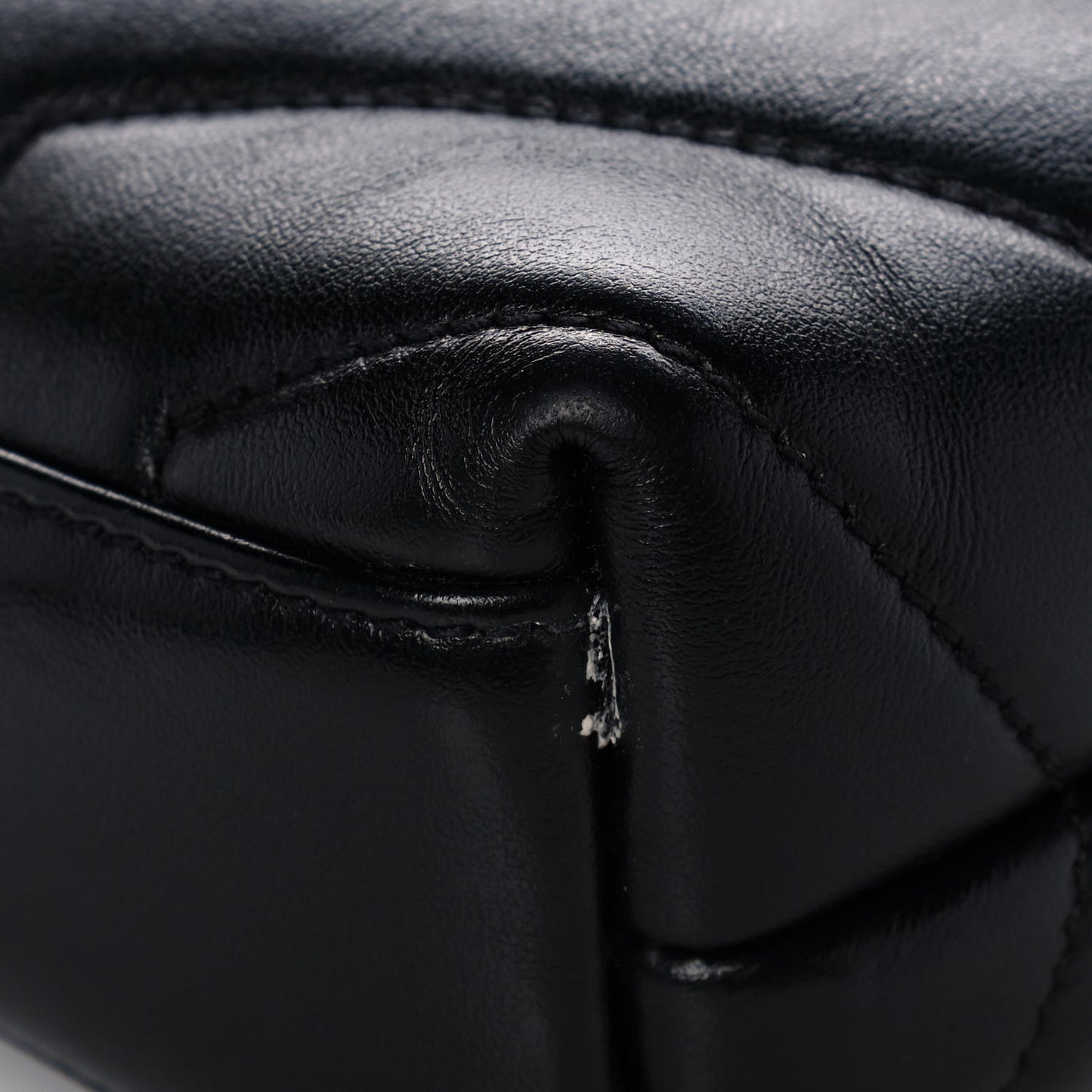 Calfskin Y Quilted Monogram Toy Loulou Crossbody Bag Black