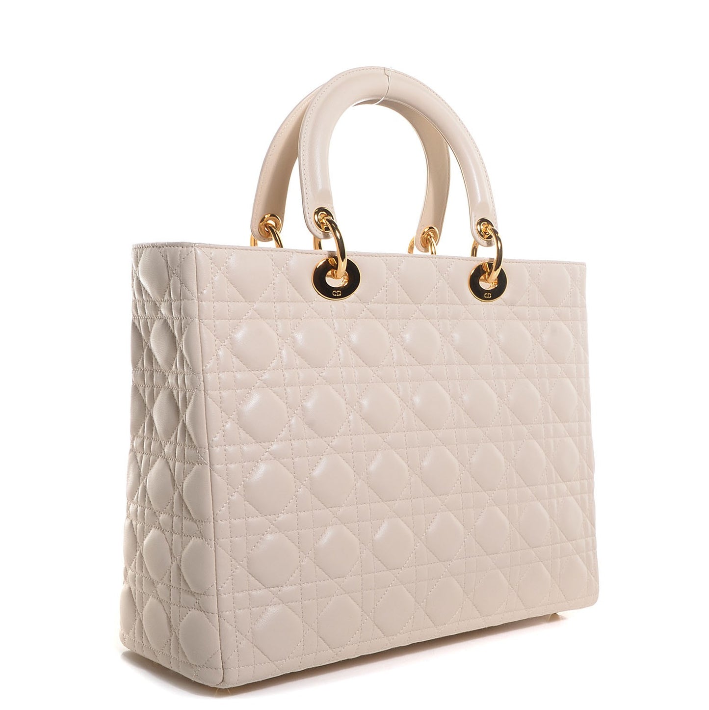 Lambskin Cannage Large Lady Dior Beige