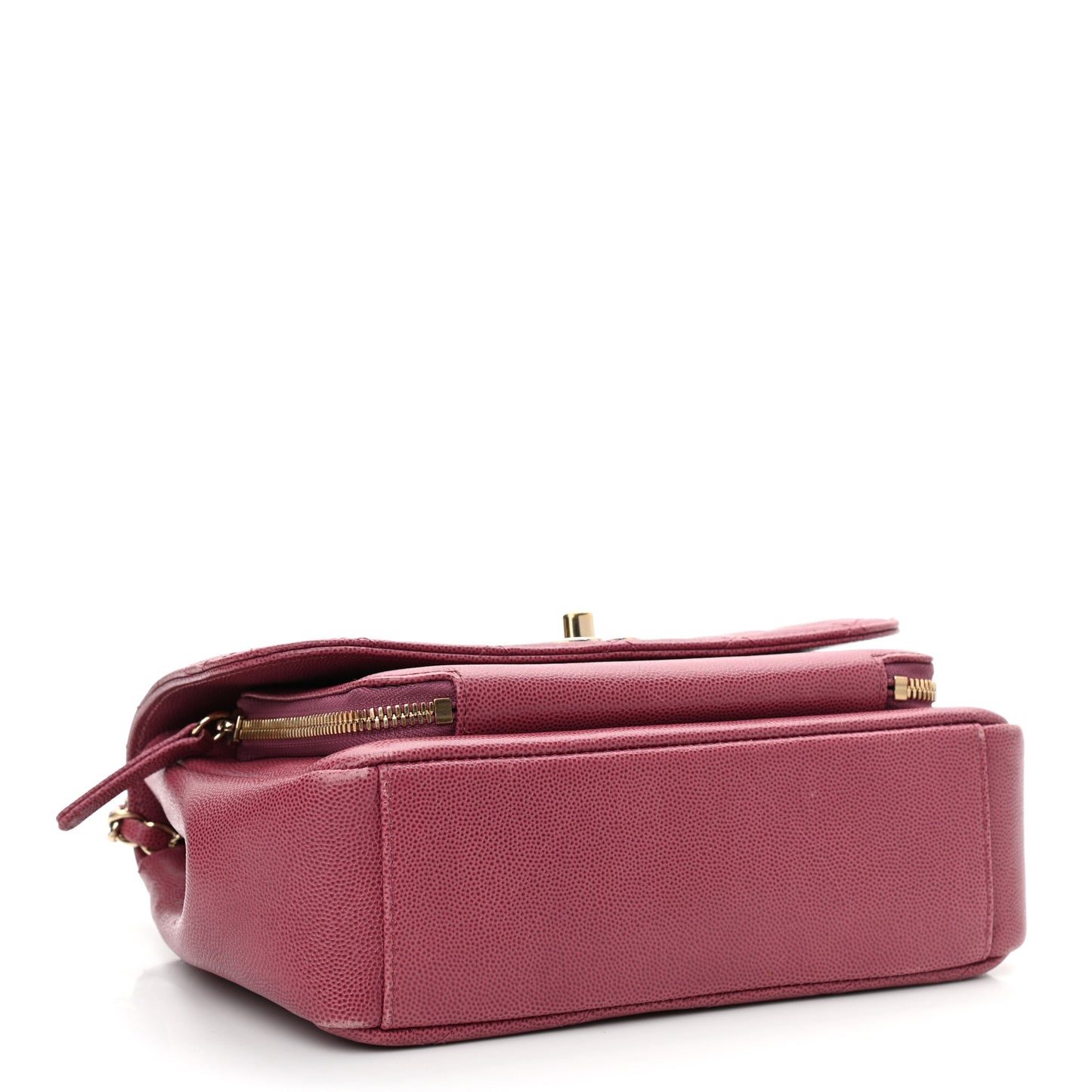 Caviar Quilted Medium Business Affinity Flap Dark Pink