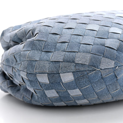 Bottega Veneta Nappa Denim Effect Intrecciato Teen Jodie Hobo Denim 9 of 12