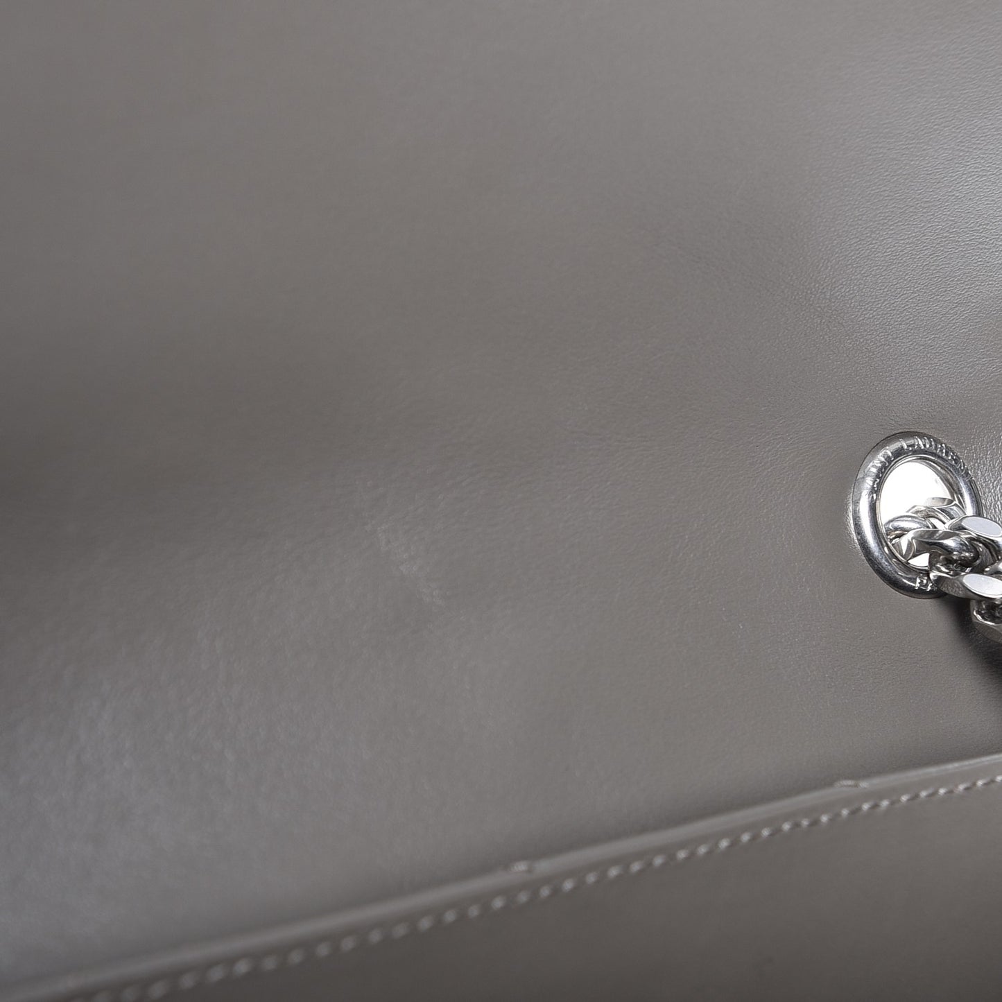 Calfskin Y Quilted Monogram Large Loulou Chain Satchel Fog