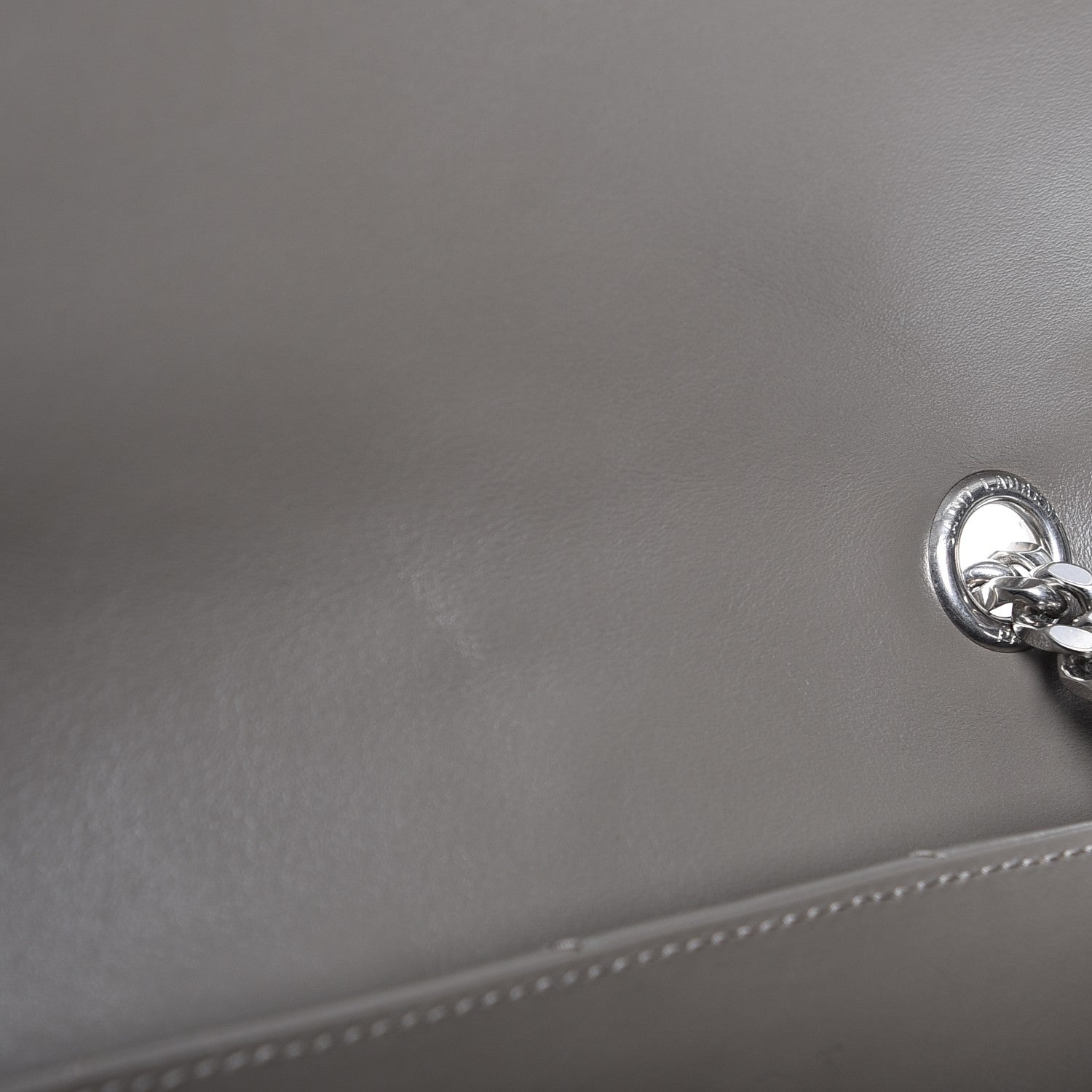 Saint Laurent Calfskin Y Quilted Monogram Large Loulou Chain Satchel Fog 11 of 11