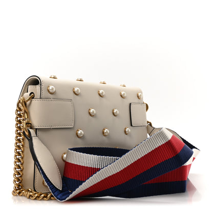 Gucci Nappa Pearl Studded Mini Queen Margaret Broadway Shoulder Bag Mystic White 3 of 10