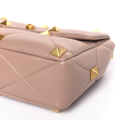 Valentino Garavani Nappa Large Roman Stud Shoulder Bag Rose Cannelle 8 of 8