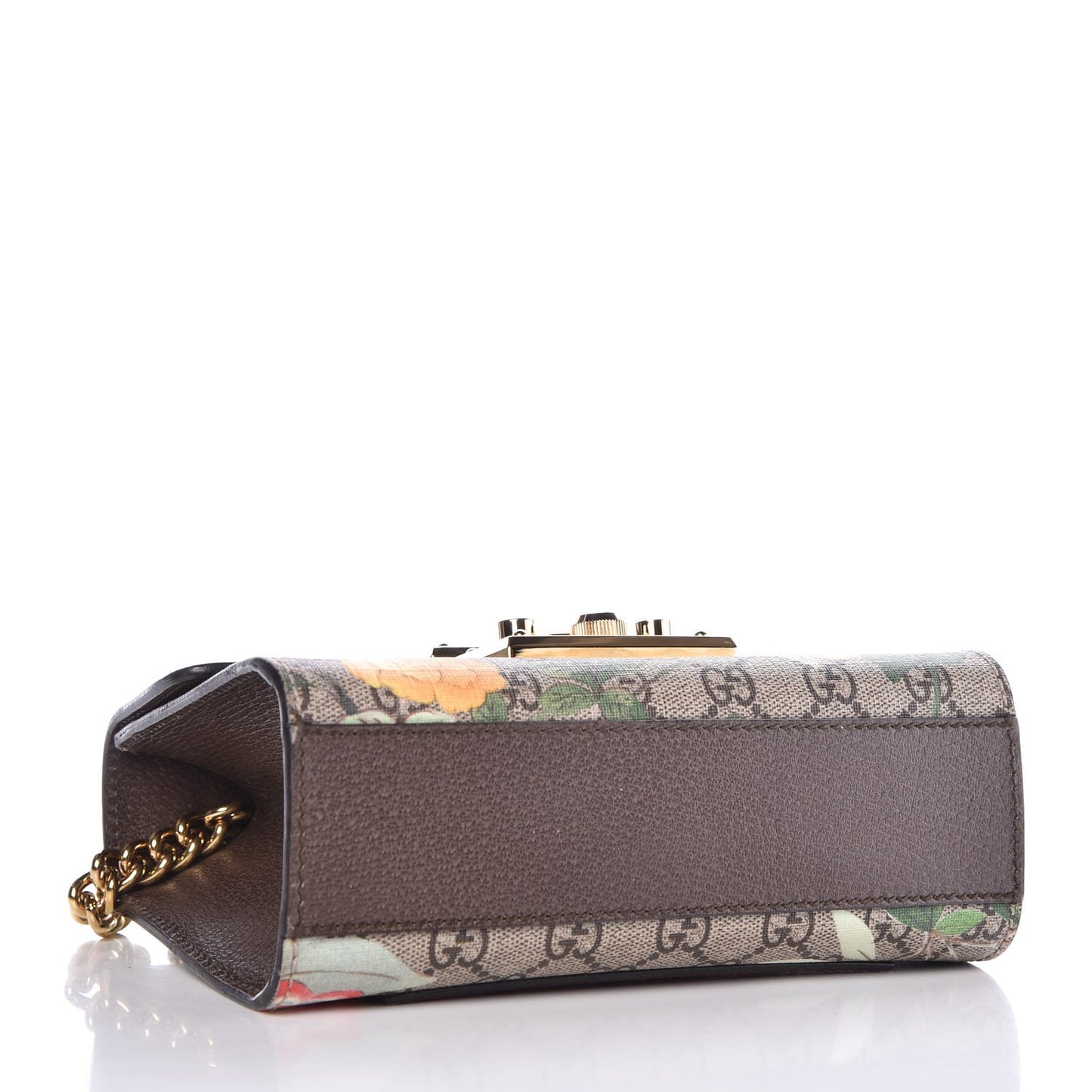 GG Supreme Monogram Tian Small Padlock Shoulder Bag Beige Multicolor New Acero