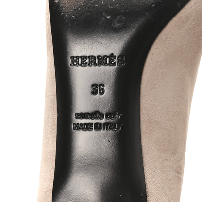 Hermes Chevre Velours Blush 40 Pumps 36 Beige Rose 8 of 11