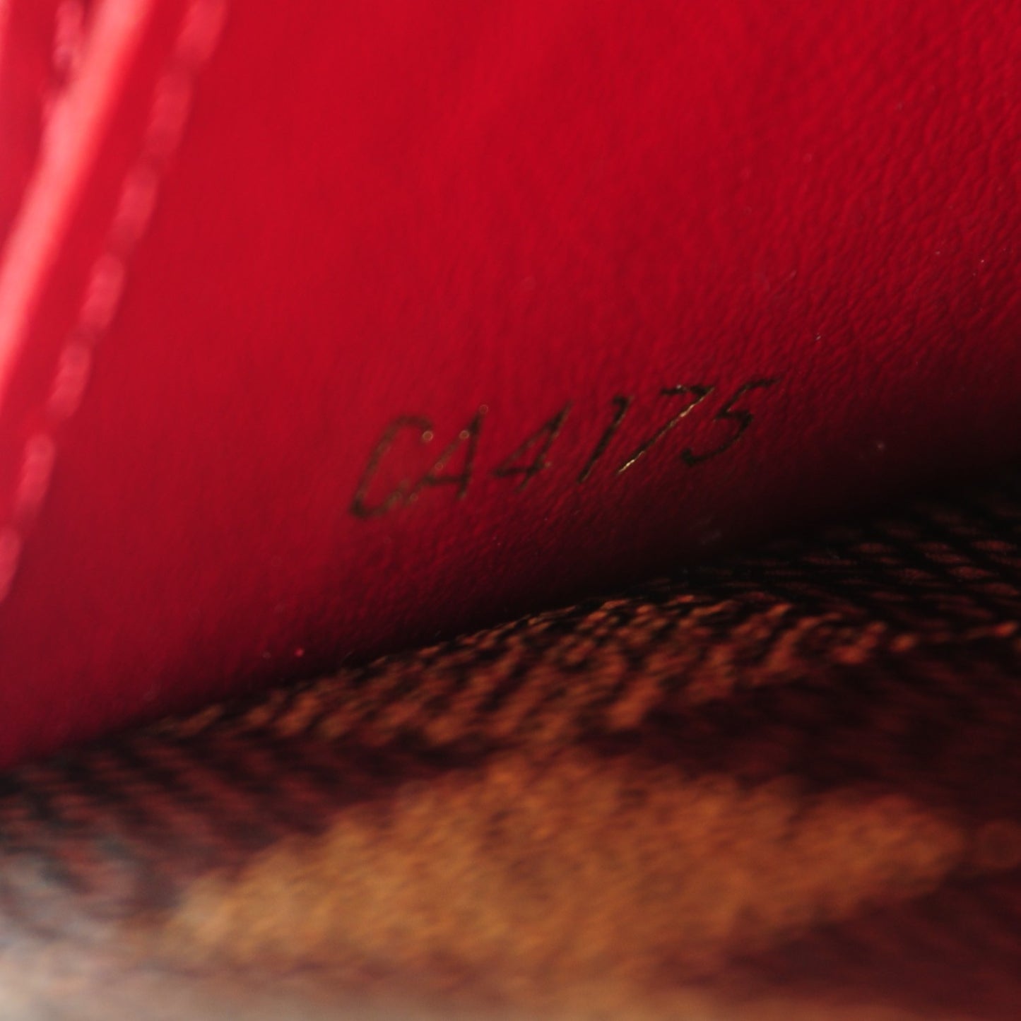 Damier Ebene Emilie Wallet Red