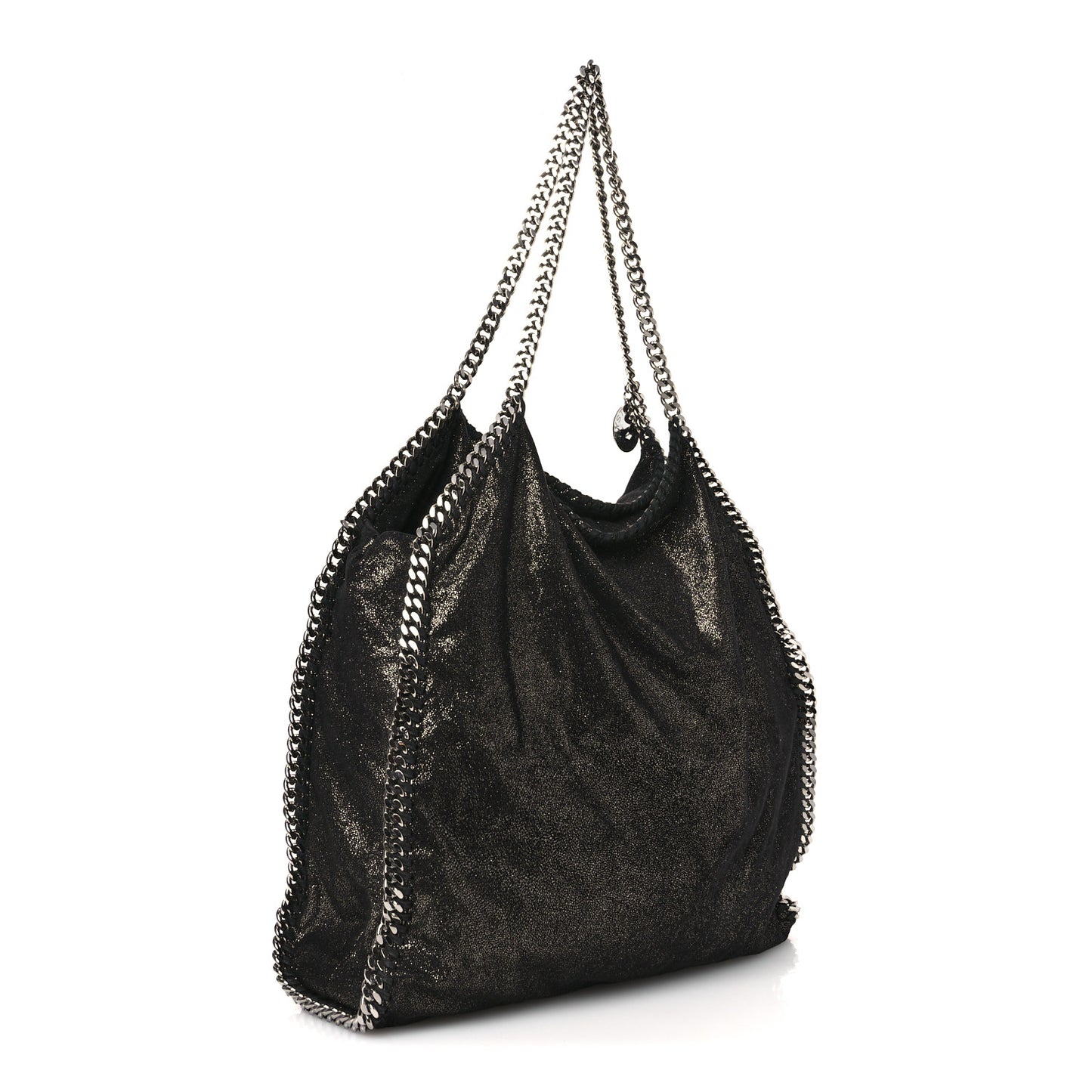 Shaggy Deer Falabella Fold Over Tote Black