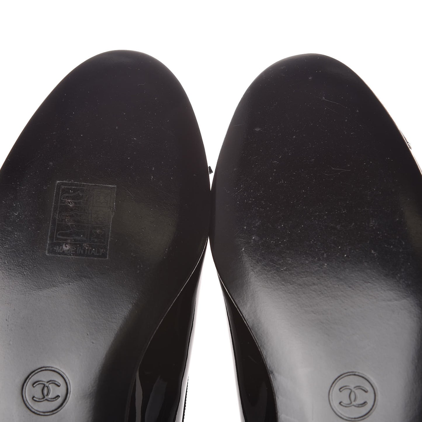Patent CC Cap Toe Ballerina Flats 36.5 Black