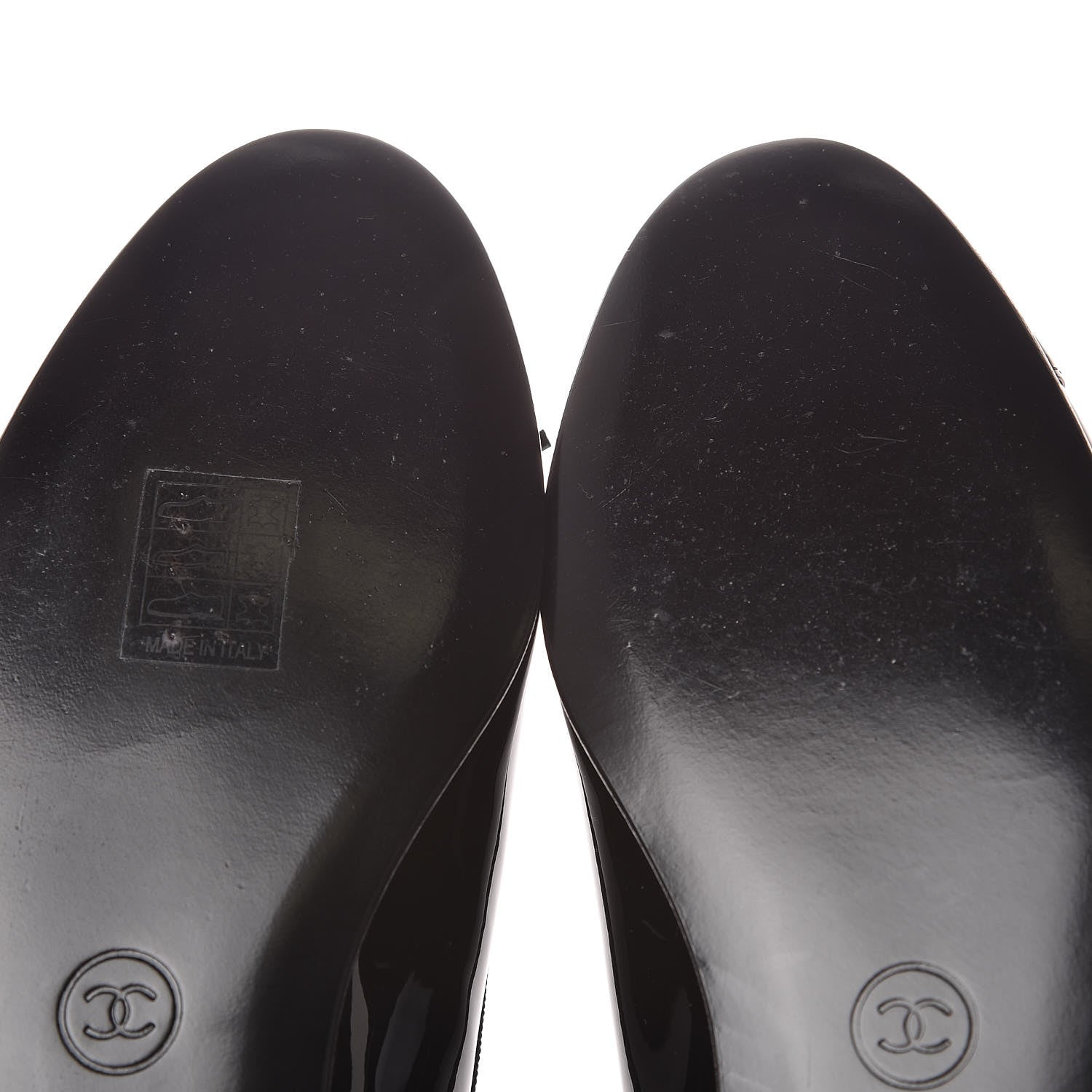 Chanel Patent CC Cap Toe Ballerina Flats 36.5 Black 9 of 9