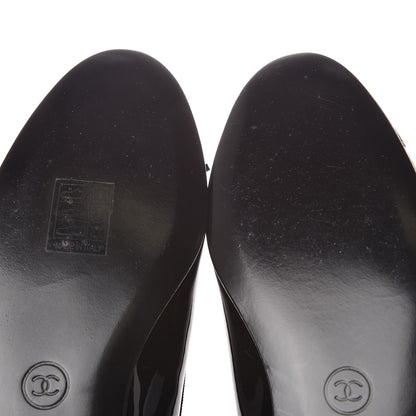 Chanel Patent CC Cap Toe Ballerina Flats 36.5 Black 9 of 9