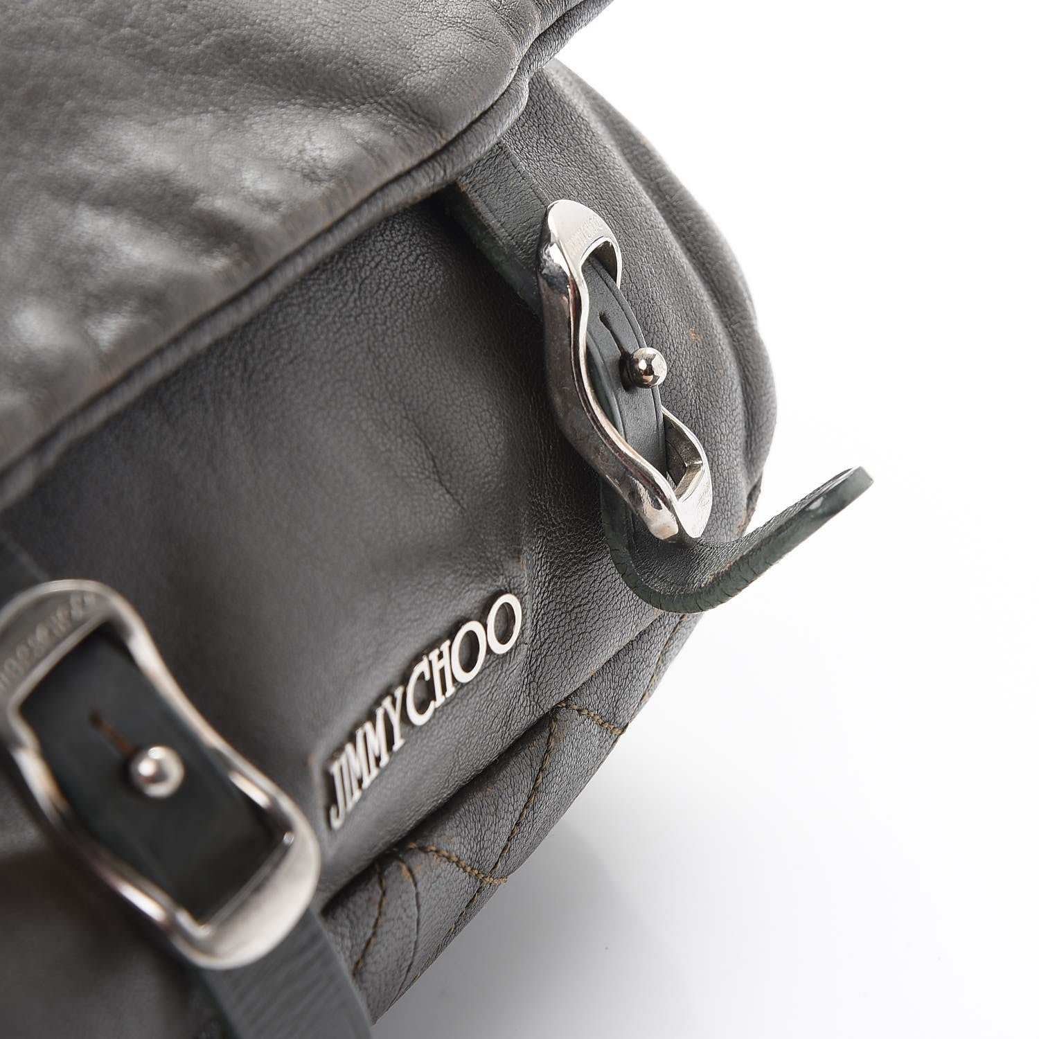 Jimmy Choo Goatskin Small Becka Biker Crossbody Bag Green 22 of 24