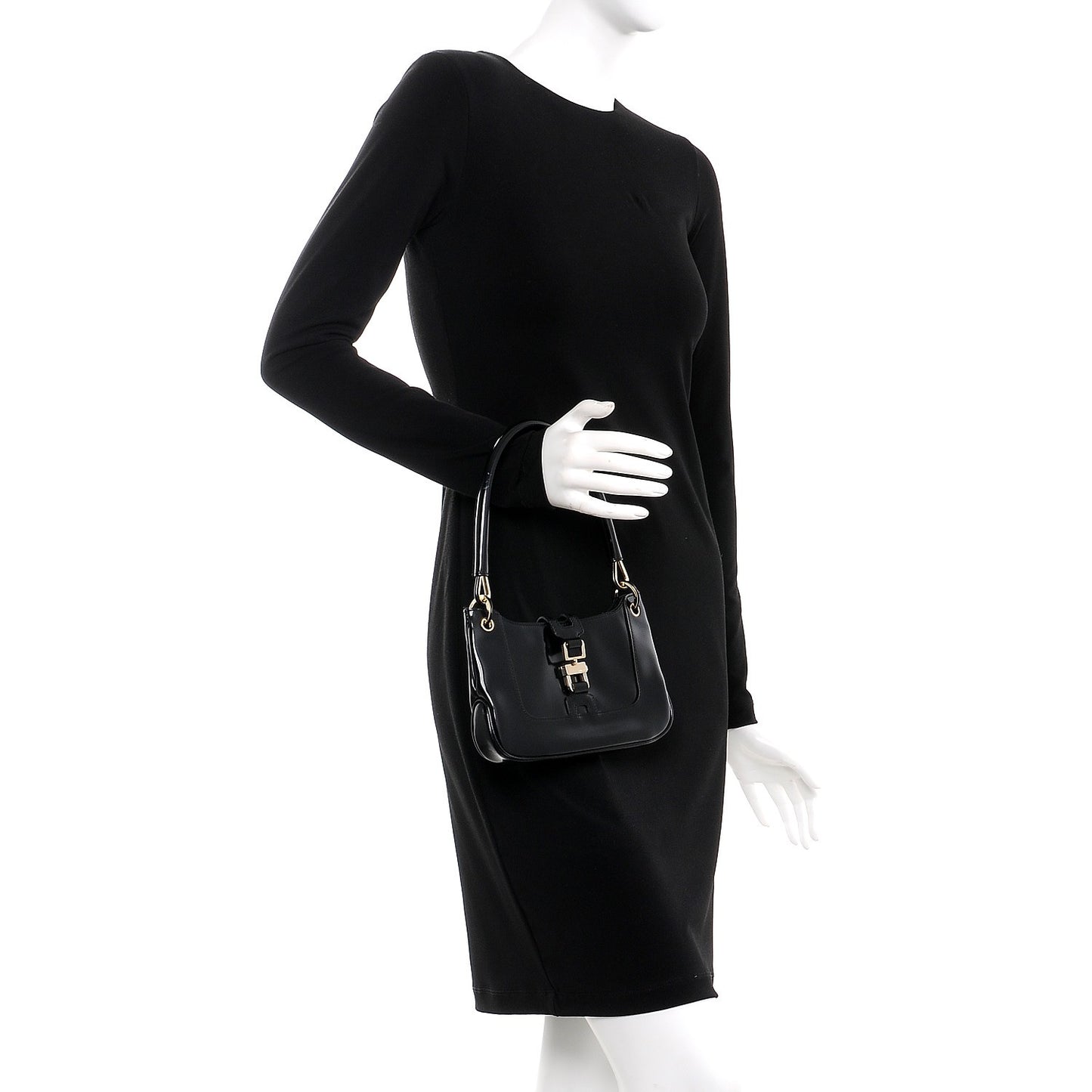 Patent Calfskin Flap Bag Black