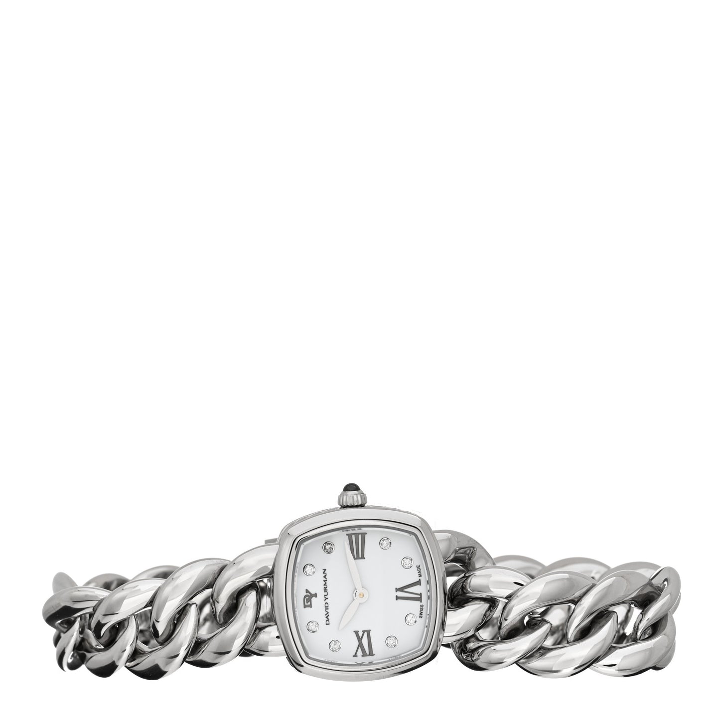 Stainless Steel Diamond 23mm Albion Quartz Watch White