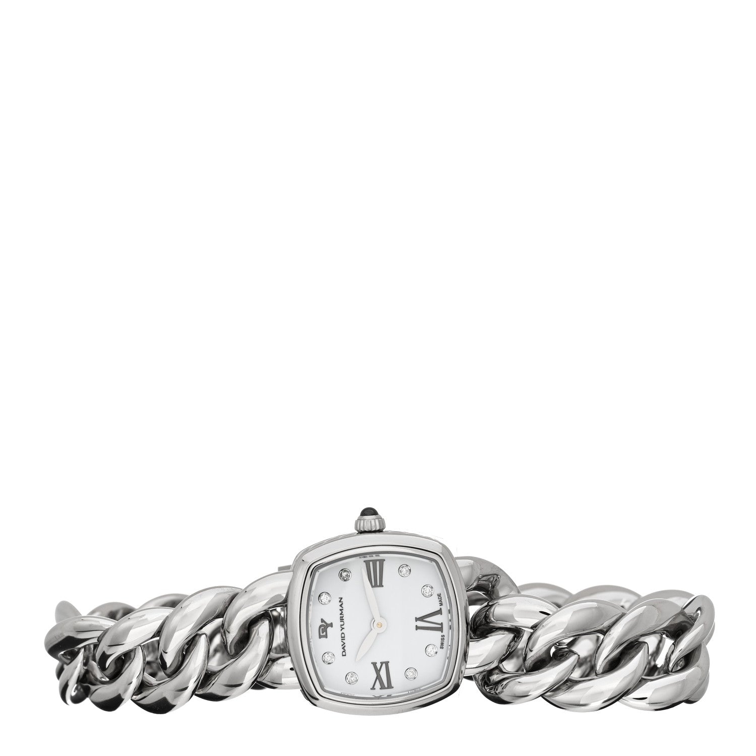 David Yurman Stainless Steel Diamond 23mm Albion Quartz Watch White 2 of 4