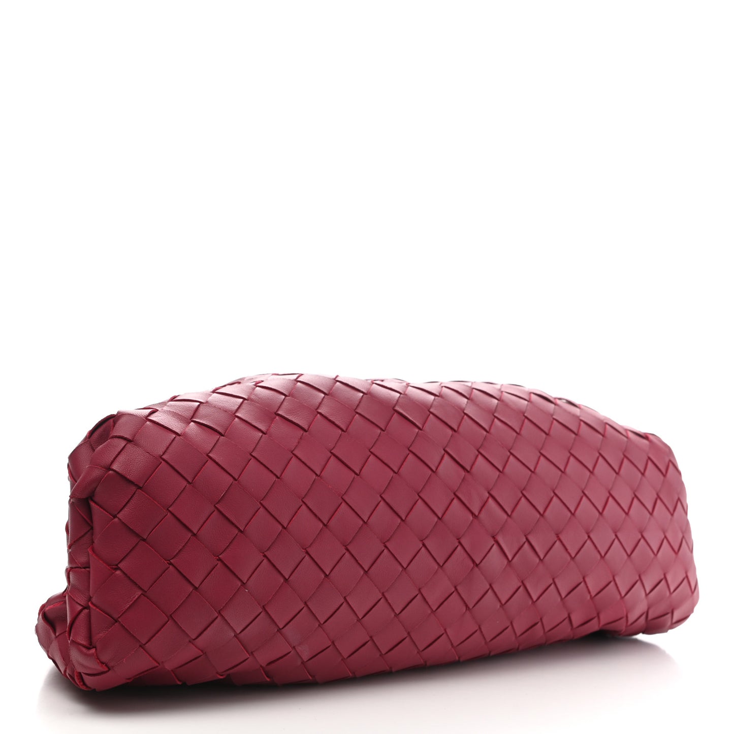 Nappa Maxi Intrecciato The Pouch Oversized Clutch Dark Red
