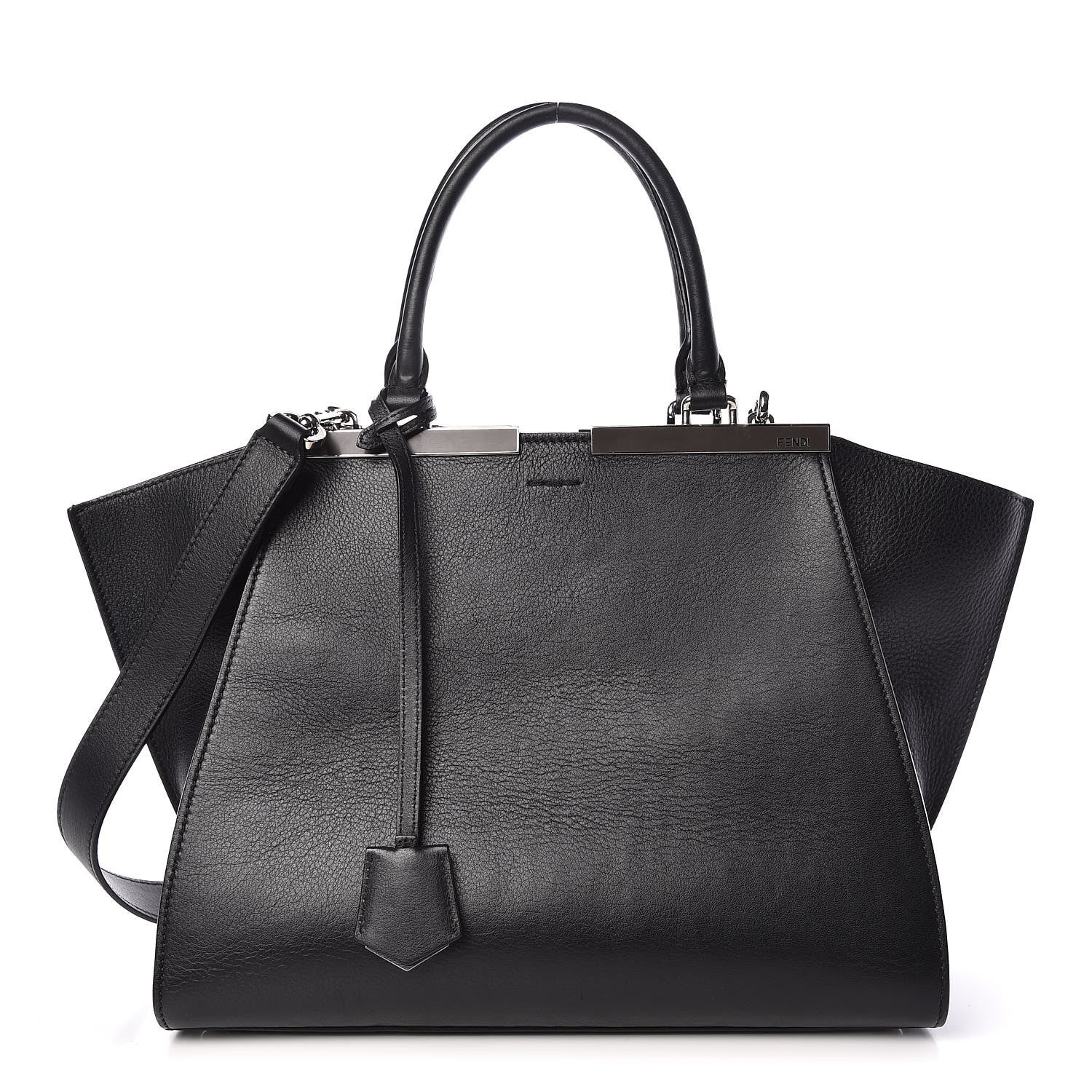 Fendi Vitello Dolce Petite 3jours Tote Black 1 of 10