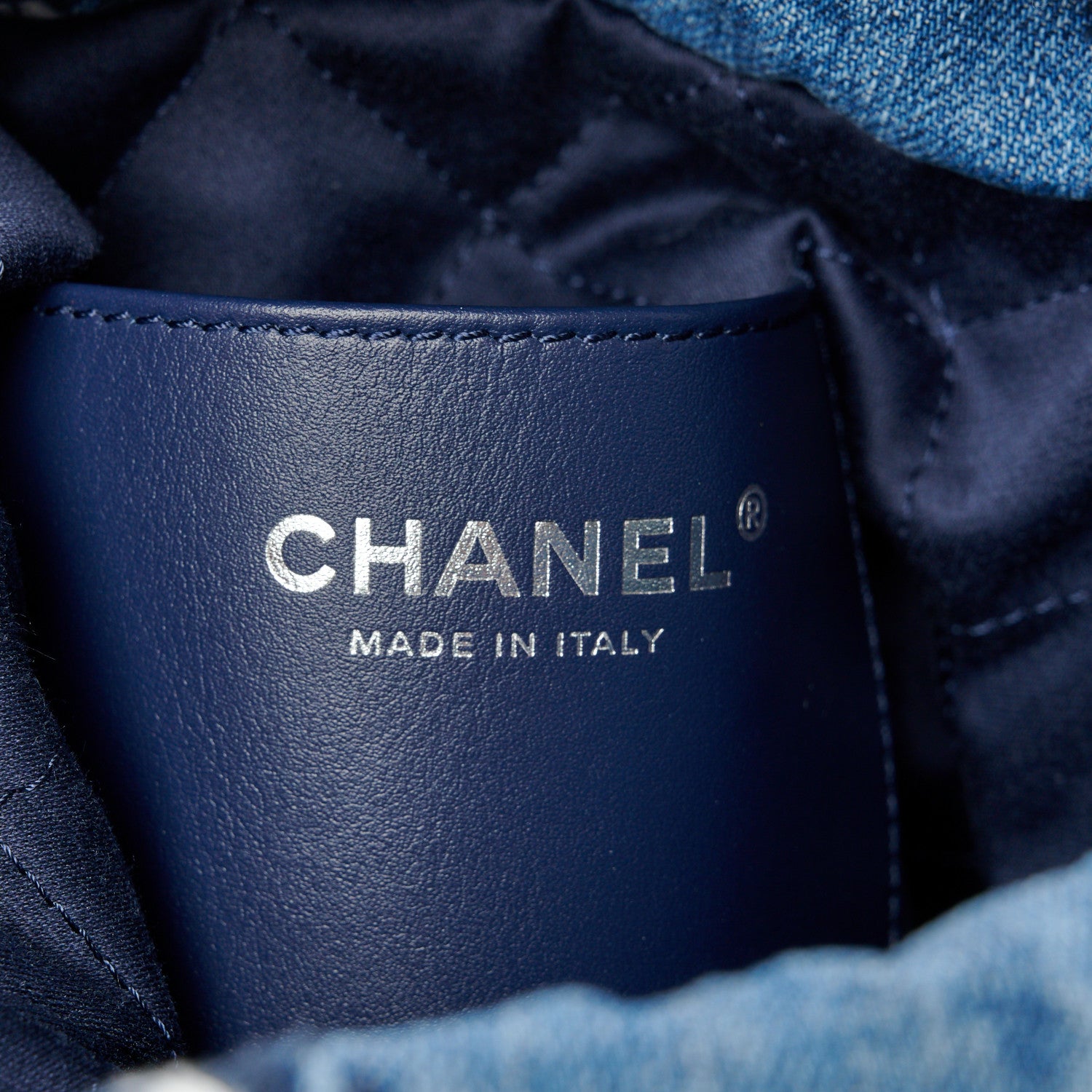 Chanel Denim Stitched Quilted Mini Chanel 22 Blue 6 of 12