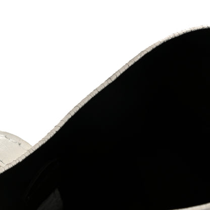 Balenciaga Calfskin Logo Strap Small Everyday Tote White Black 10 of 14