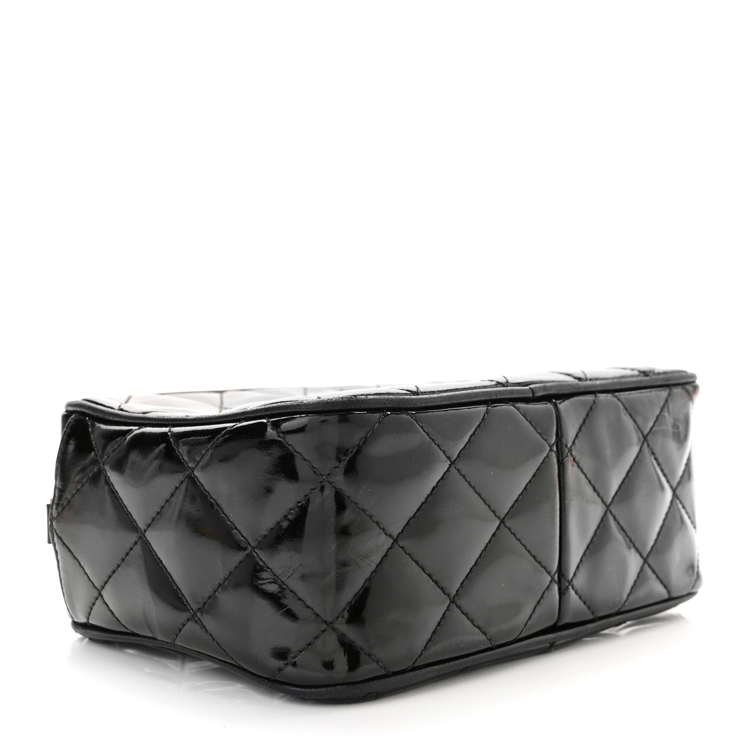 Chanel Patent Quilted Tassel Camera Case Black 4 of 10