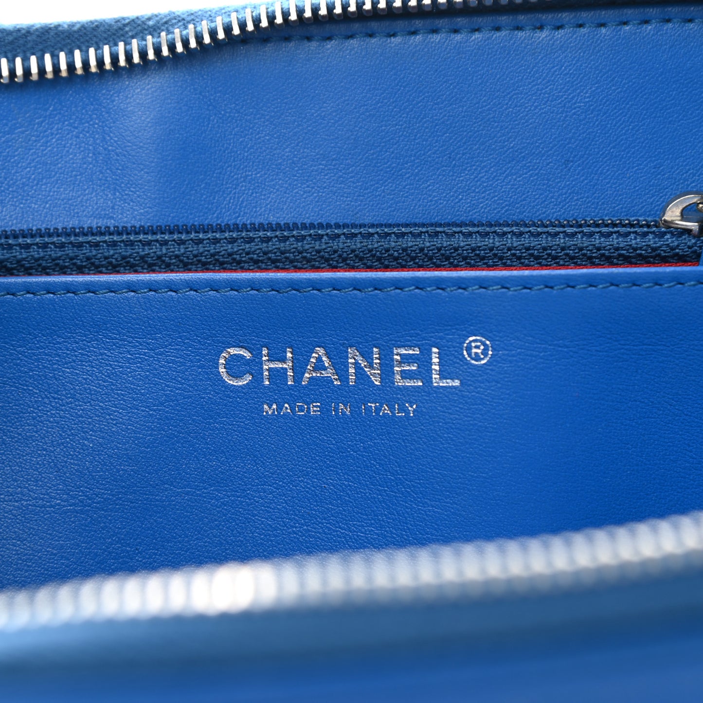 Vinyl Patent Lipstick Wristlet Wallet Blue