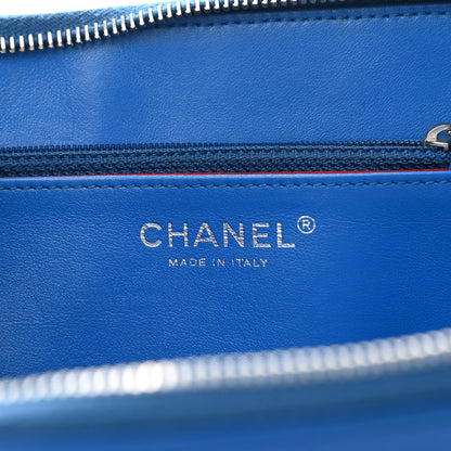 Chanel Vinyl Patent Lipstick Wristlet Wallet Blue 6 of 13