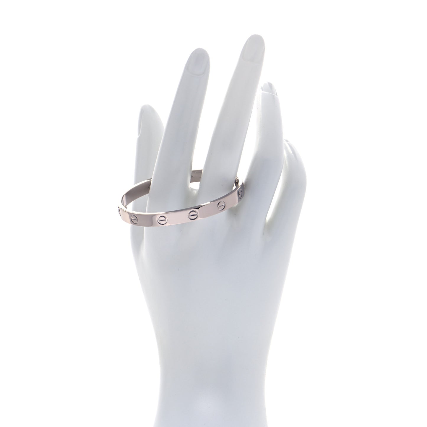 18K White Gold LOVE Bracelet 16