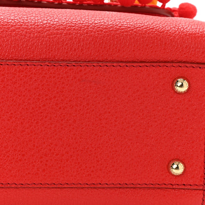 Dolce & Gabbana Calfskin Embellished Medium Miss Sicily Satchel Red 8 of 9