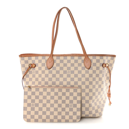 Louis Vuitton Damier Azur Neo Neverfull MM Rose Ballerine 3 of 10
