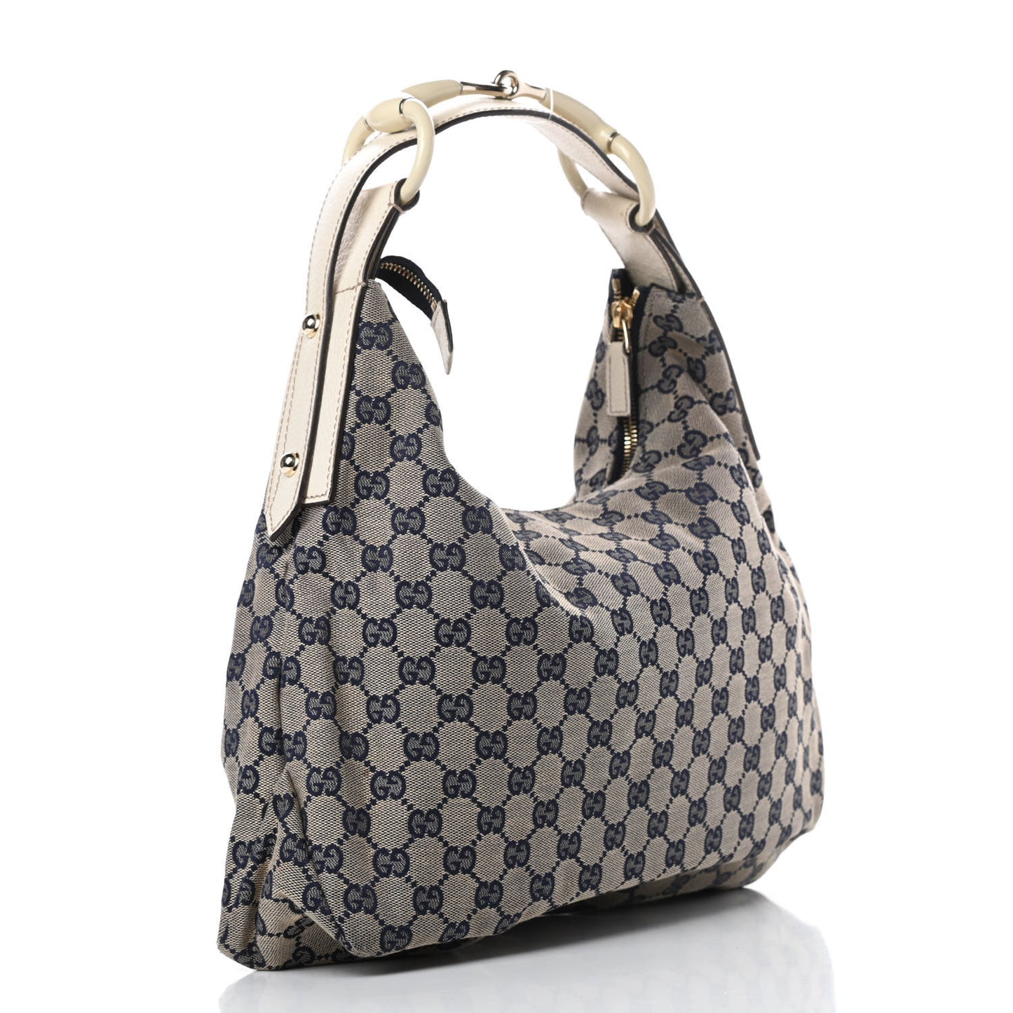 Monogram Medium Horsebit Chain Hobo Navy
