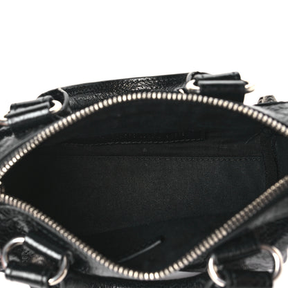Balenciaga Agneau Arena Crystal Neo Nano Cagole Handbag Black 6 of 12