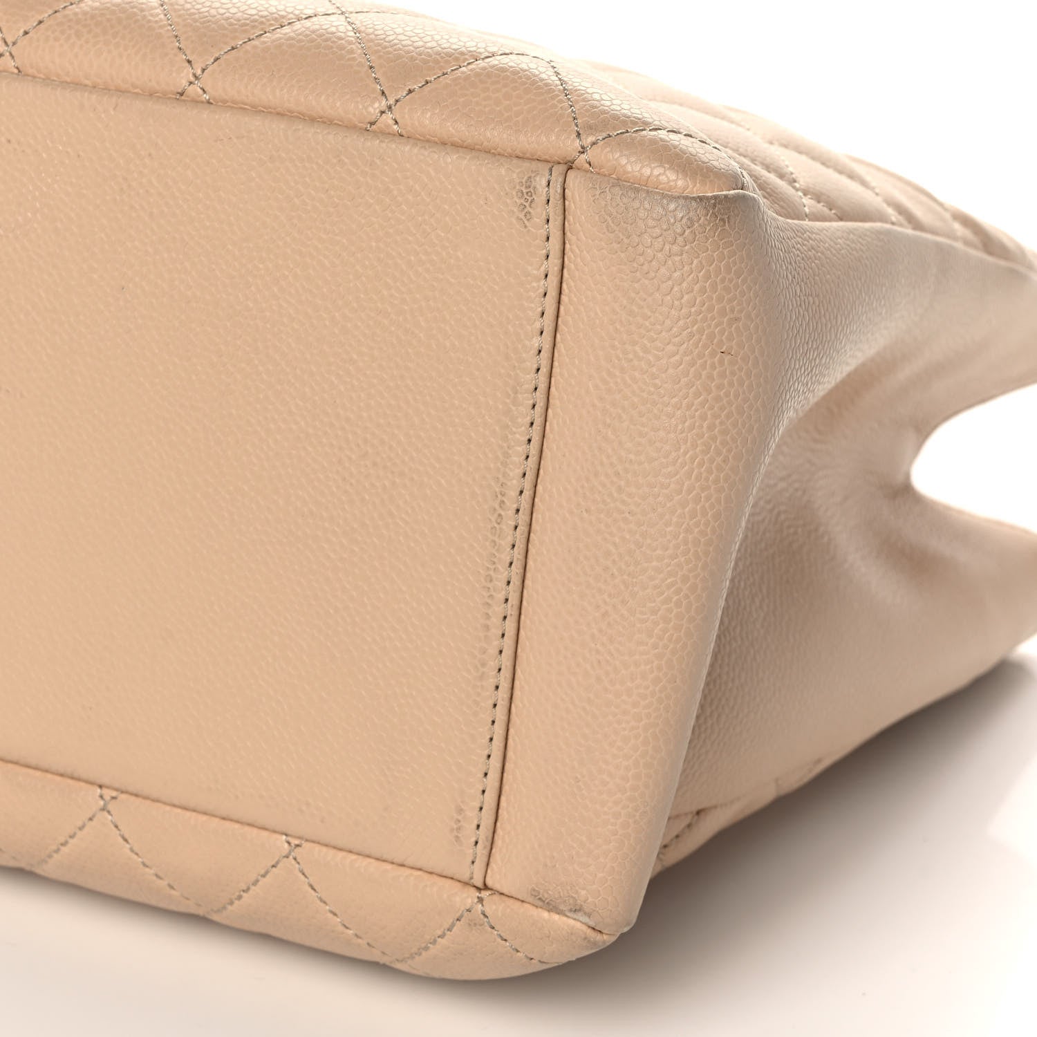 Chanel Caviar Quilted Grand Shopping Tote GST Beige 9 of 13