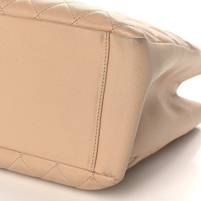 Chanel Caviar Quilted Grand Shopping Tote GST Beige 9 of 13