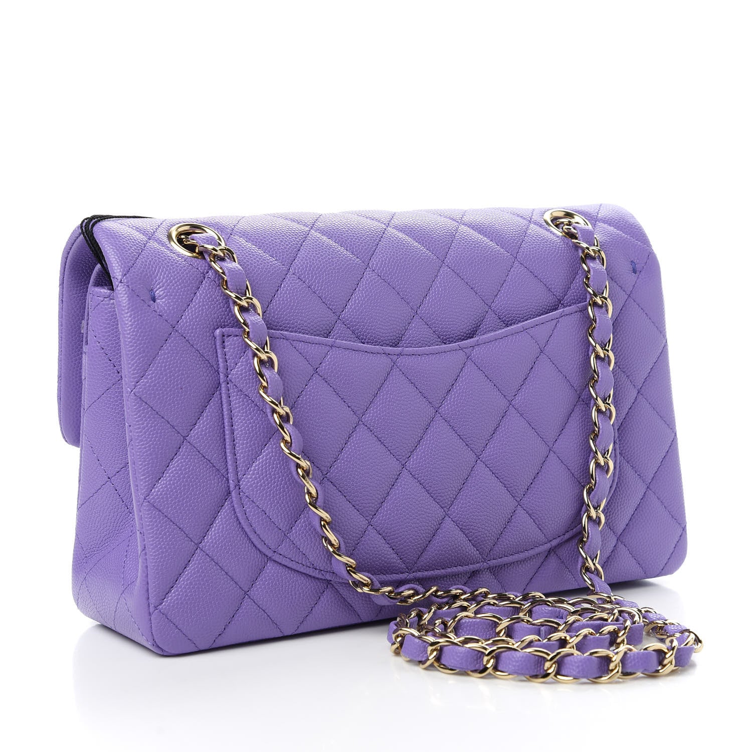 Chanel Caviar Quilted Small Double Flap Purple 3 of 11