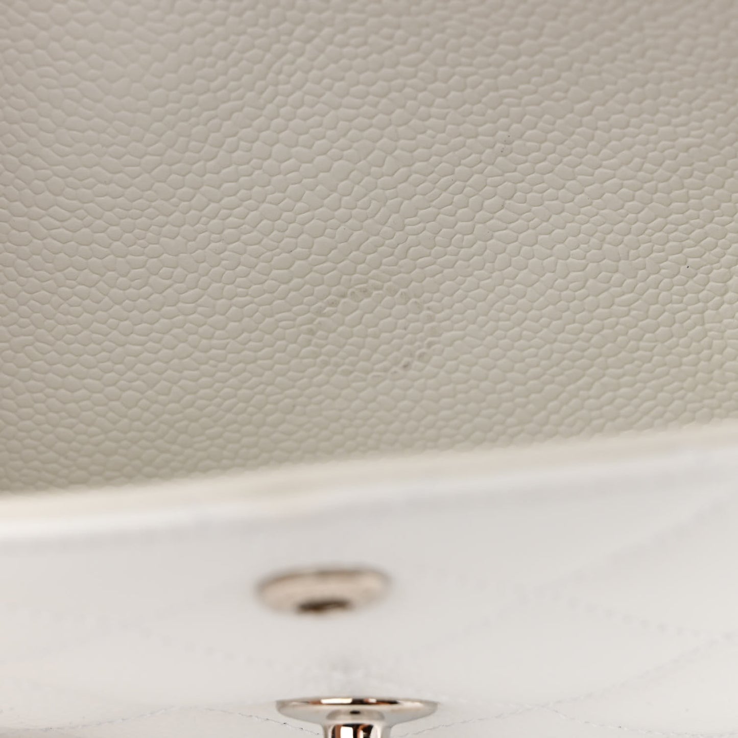 Caviar Quilted Jumbo Double Flap White