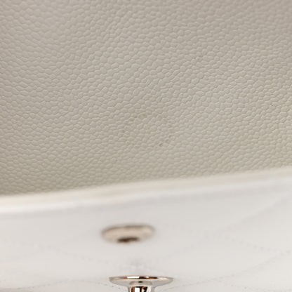 Chanel Caviar Quilted Jumbo Double Flap White 11 of 13