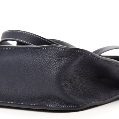 Hermes Taurillon Clemence Halzan 31 GM Bleu Nuit 7 of 11