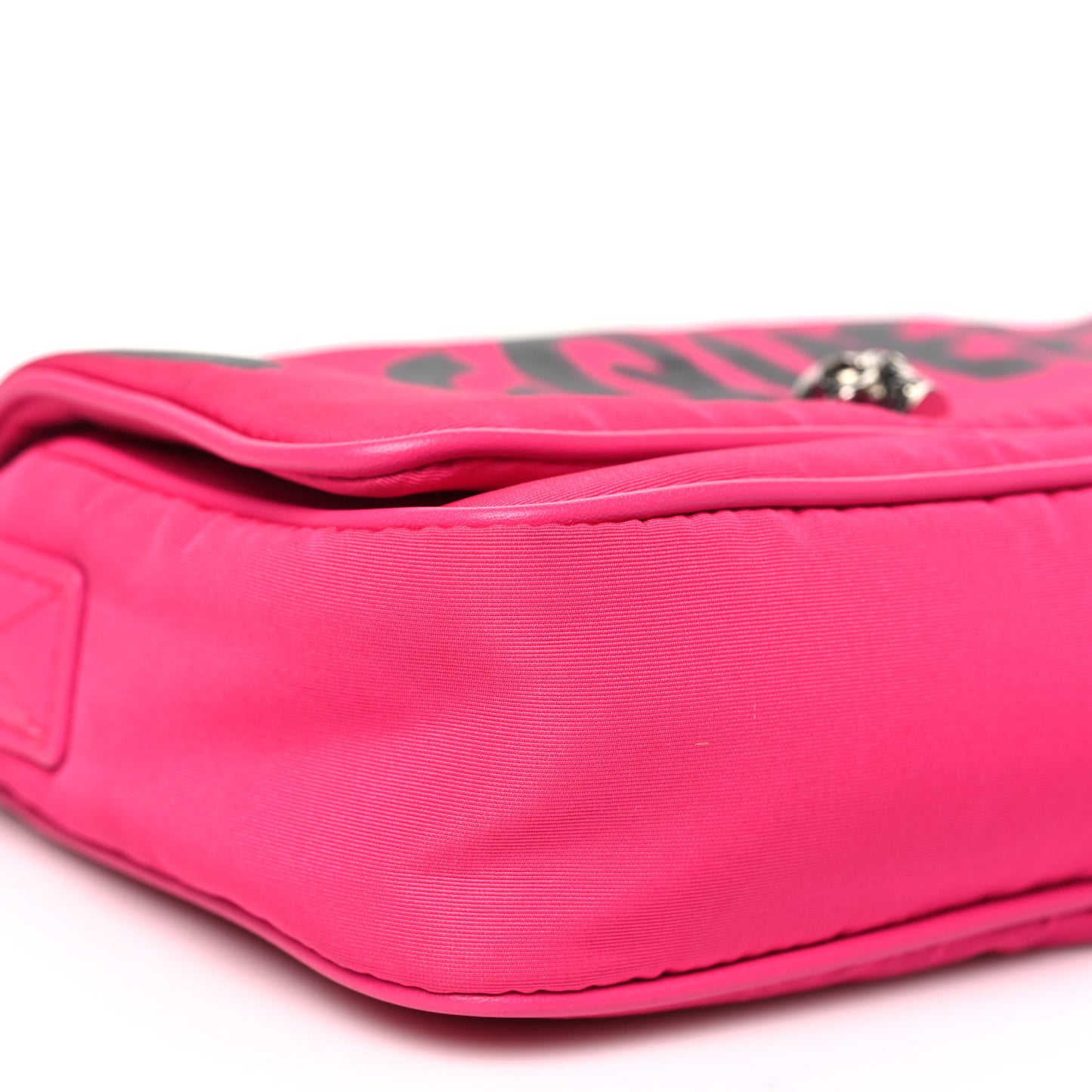 Nylon Graffiti Skull Small Crossbody Bag Pink