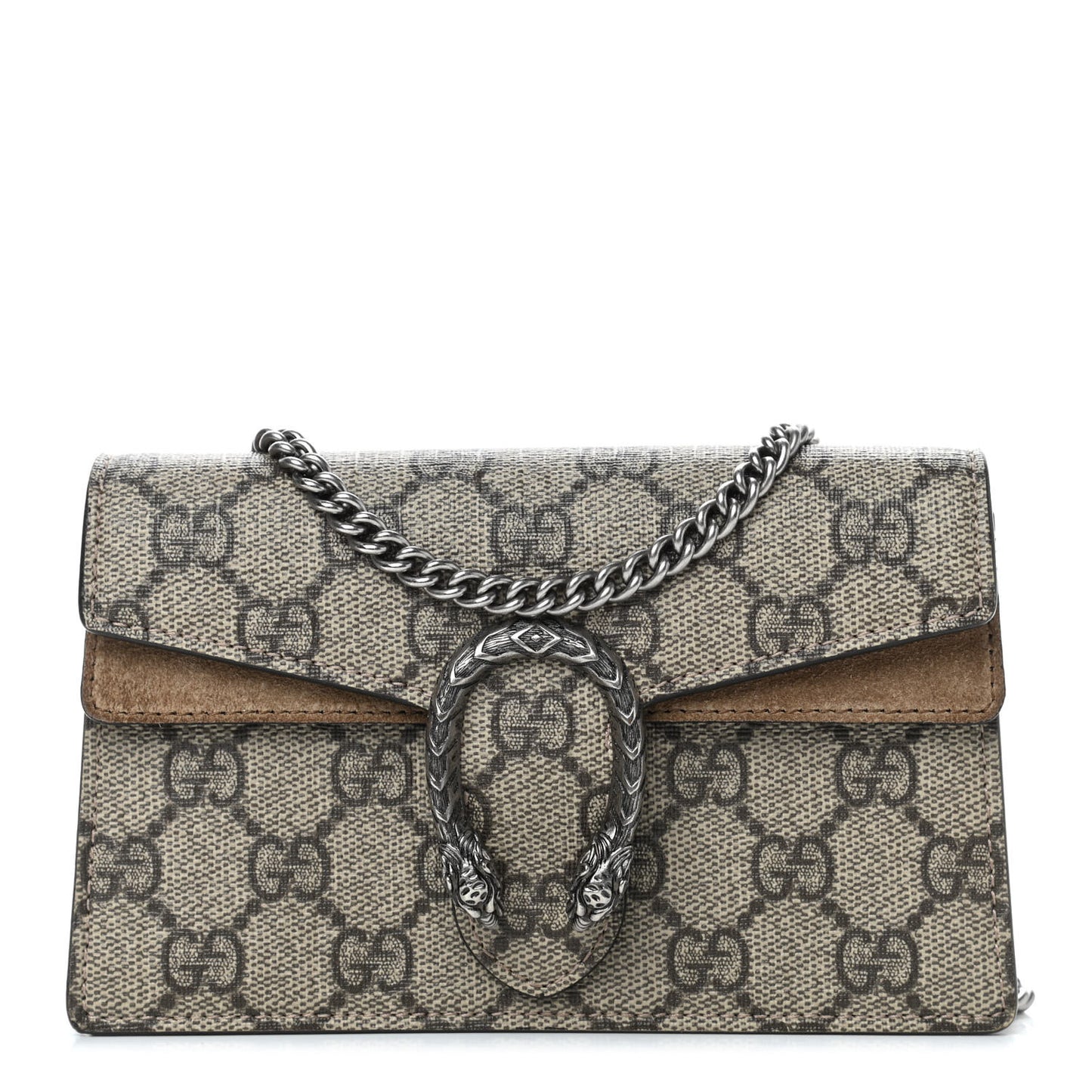 GG Supreme Monogram Super Mini Dionysus Shoulder Bag Taupe
