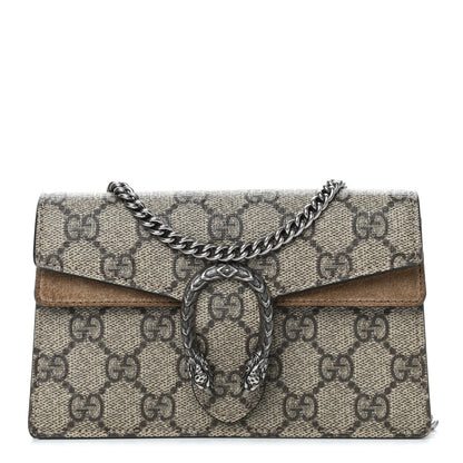 Gucci GG Supreme Monogram Super Mini Dionysus Shoulder Bag Taupe 1 of 6