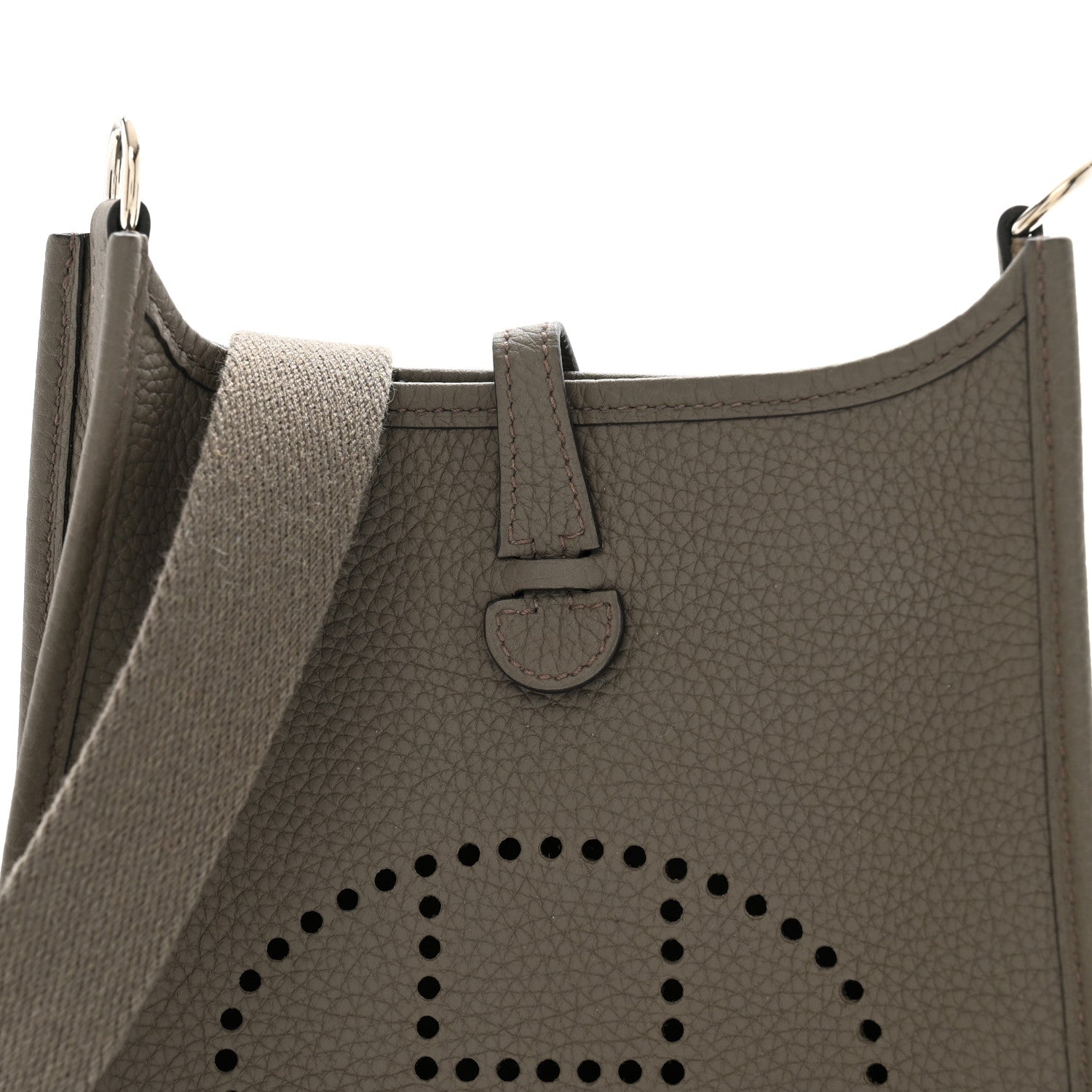Hermes Taurillon Clemence Evelyne TPM Gris Meyer 8 of 10