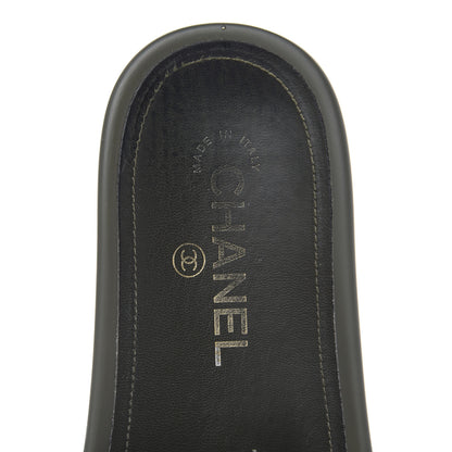 Chanel Canvas Chain Flat Sandals 36 Khaki 9 of 12