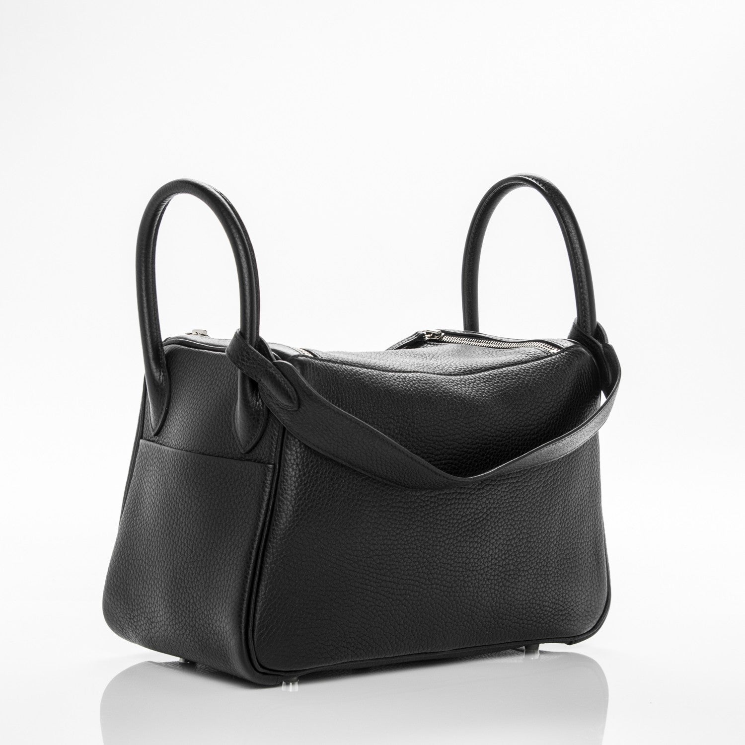 Hermes Taurillon Clemence Lindy 30 Black 3 of 7