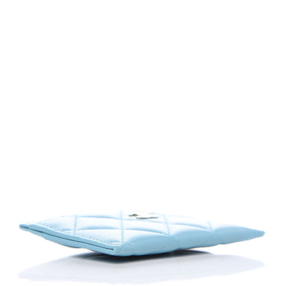 Chanel Lambskin Quilted Card Holder Light Blue 4 of 11