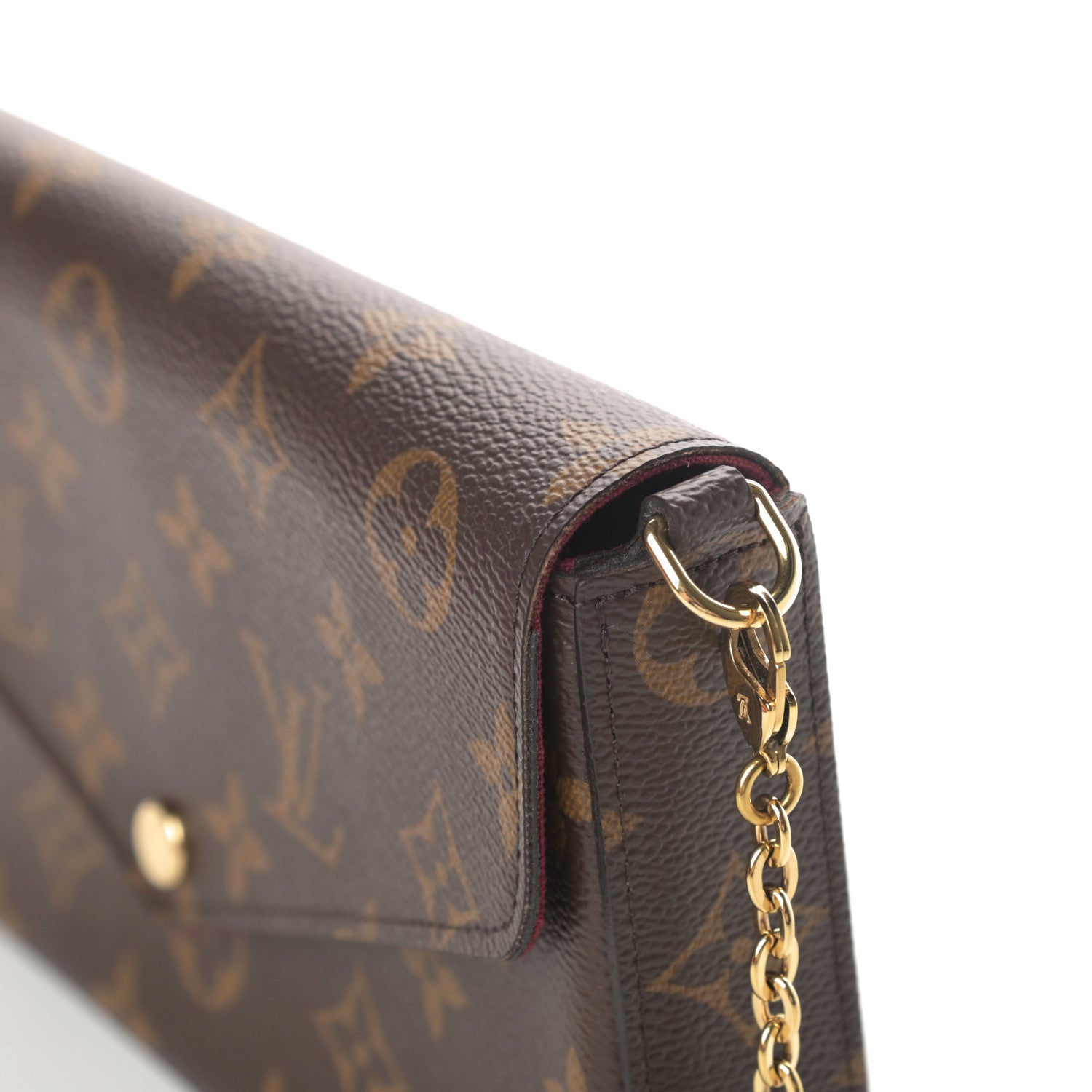 Louis Vuitton Monogram Pochette Felicie Chain Wallet Fuchsia 12 of 13
